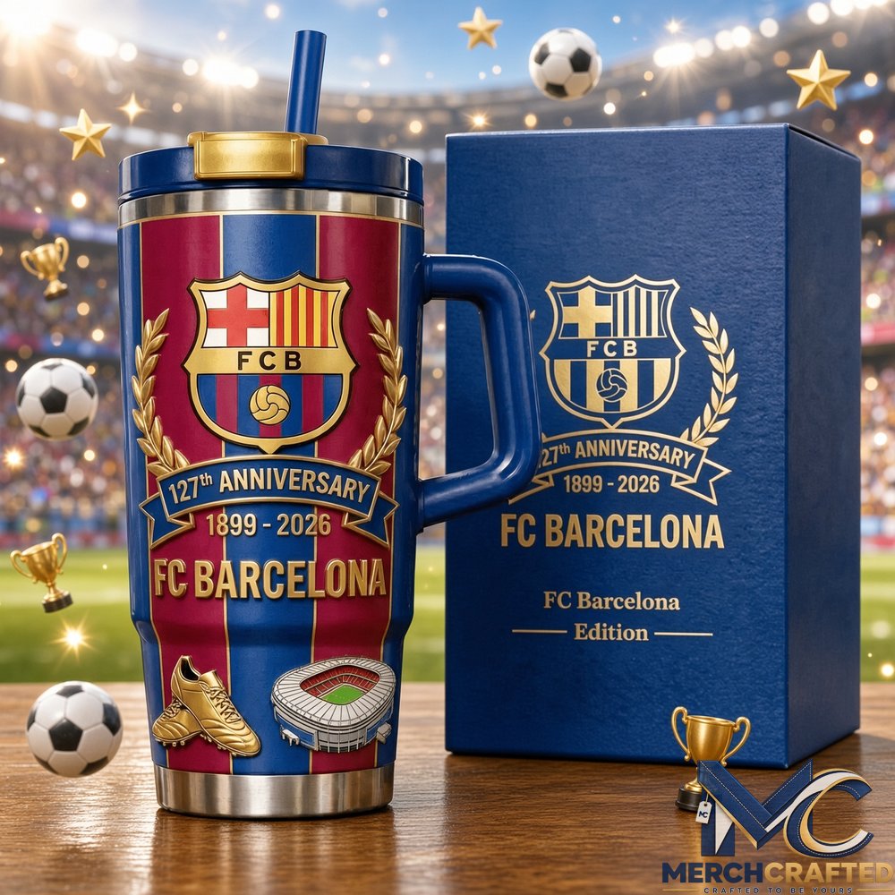 FC Barcelona 127th Anniversary Collectors Edition Tumbler 1899 to 2026 Cup with Gift Box