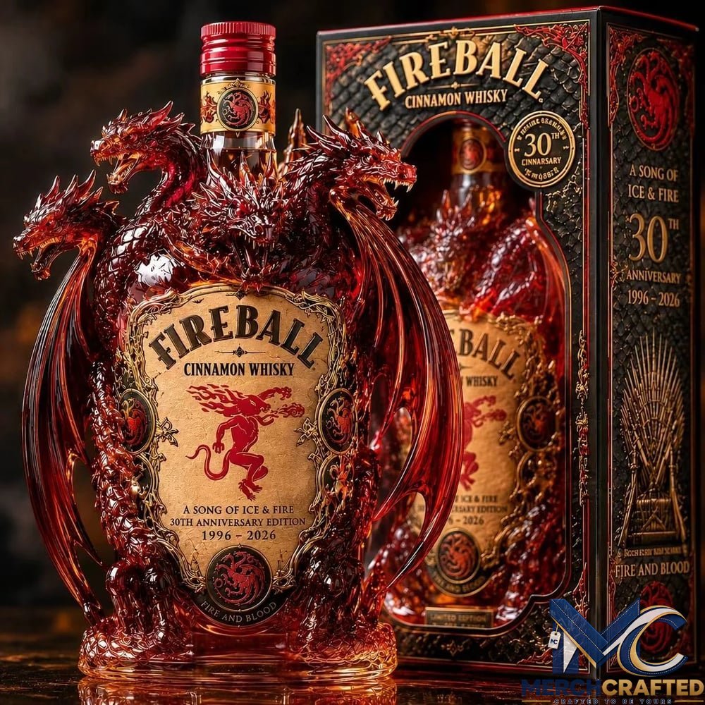 Fireball Dragon Throne 30th Anniversary Whiskey Decanter