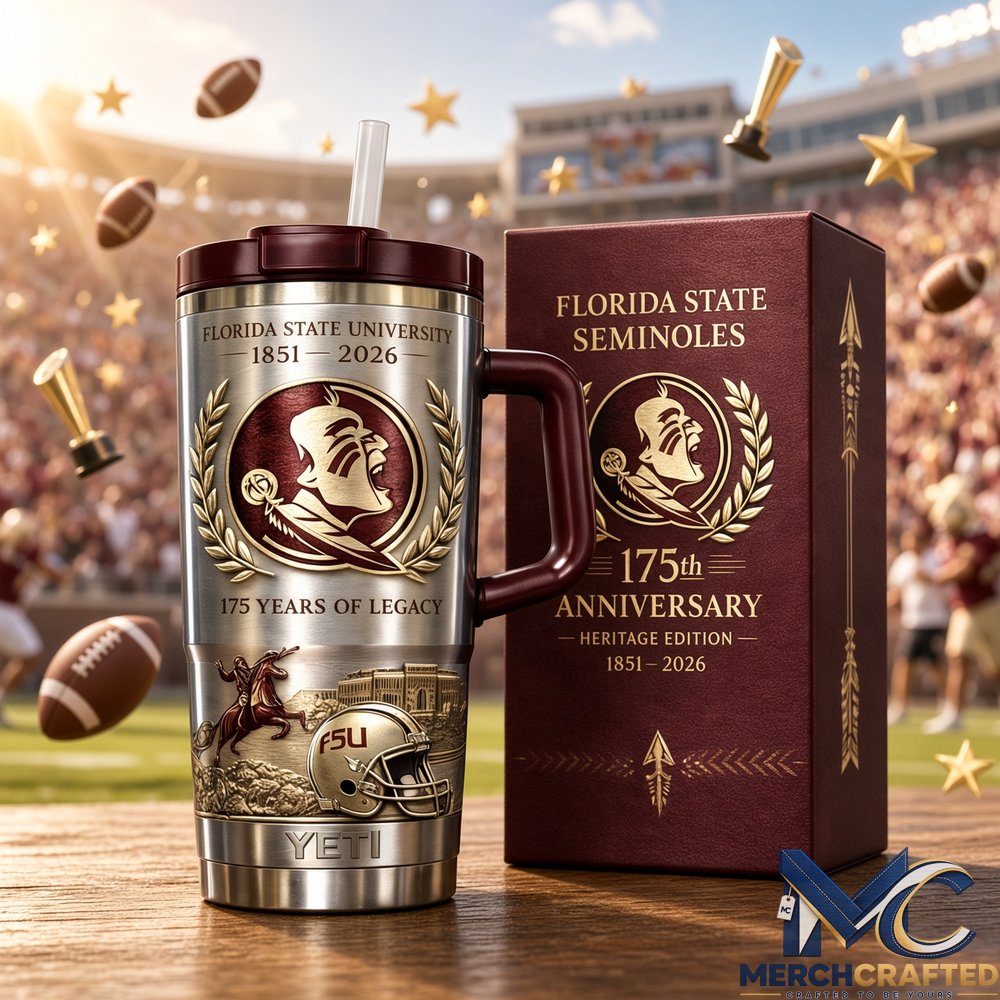 Florida State Seminoles 175th Anniversary Heritage Edition Tumbler 1851 to 2026 Cup with Gift Box