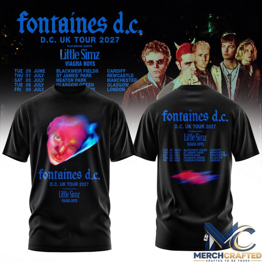 Fontaines D.C Rock Band UK Tour 2027 Limited Shirt