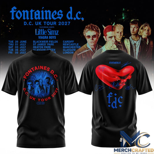 Fontaines D.C Rock Band UK Tour 2027 Special Edition Shirt