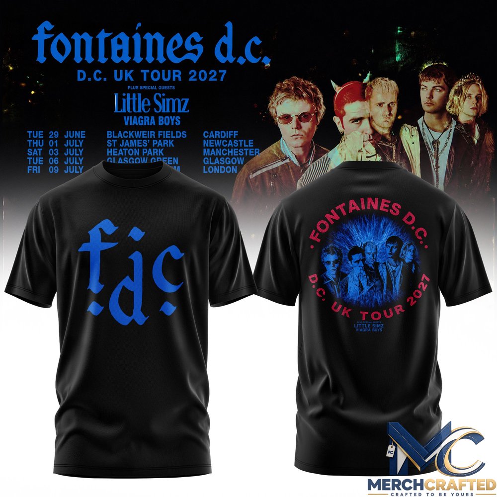 Fontaines D.C Rock Band UK Tour 2027 Special Shirt
