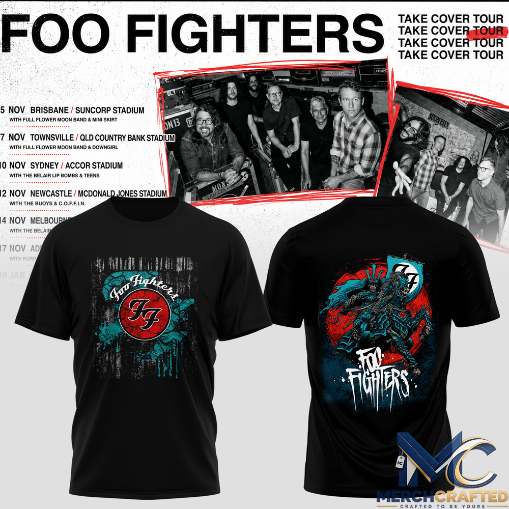 Foo Fighters Take Cover AU-NZ Tour Special T-Shirt