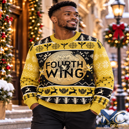Fourth Wing Basgiath War College Christmas Ugly Sweater Dragon Rider Holiday Sweater