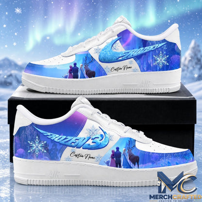 Frozen 3 Custom Name Sneakers for Frozen Fans Custom Name Frozen 3 Elsa And Anna Shoes Sneakers Version 1 for Frozen Fans