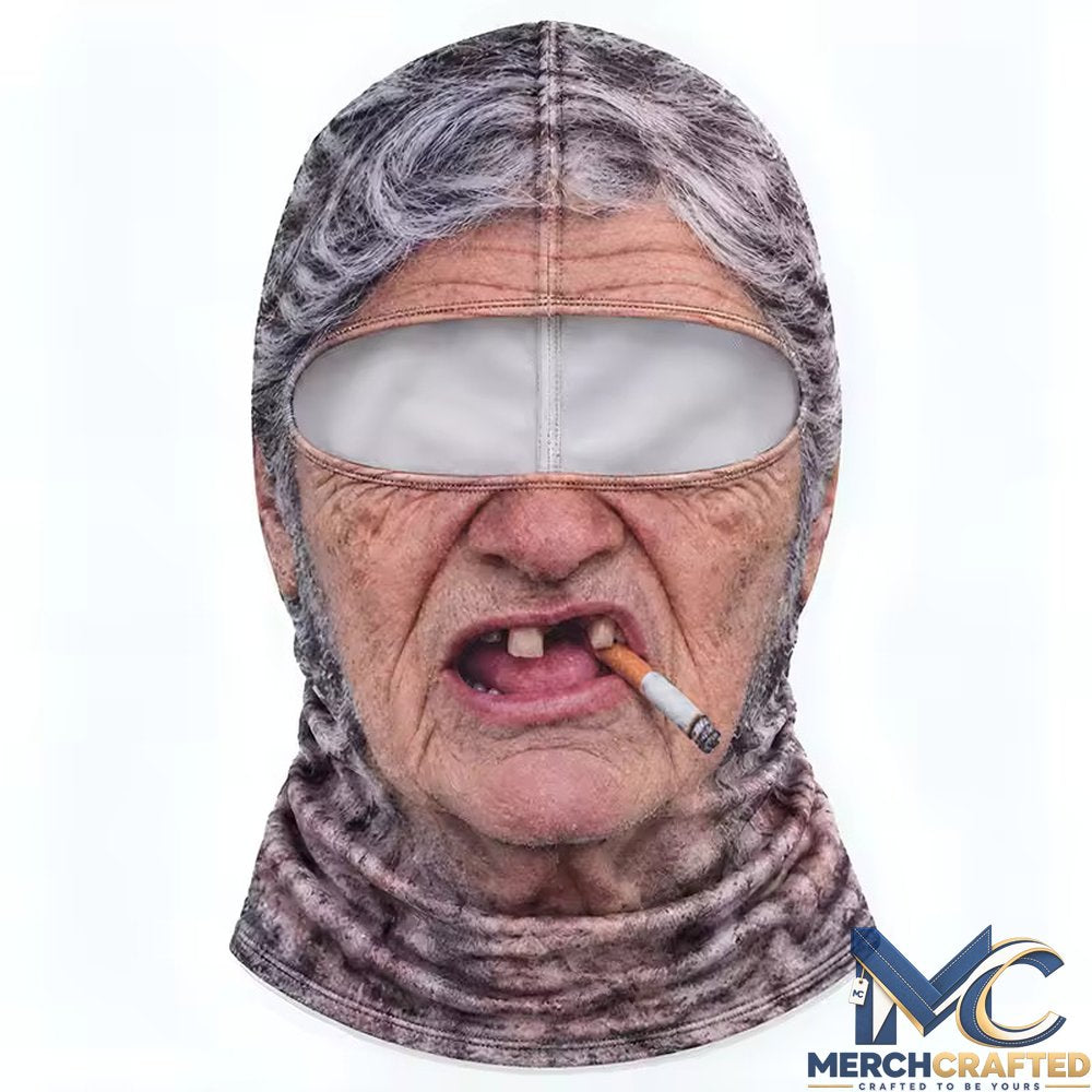Funny Grandpa Face Ski Mask