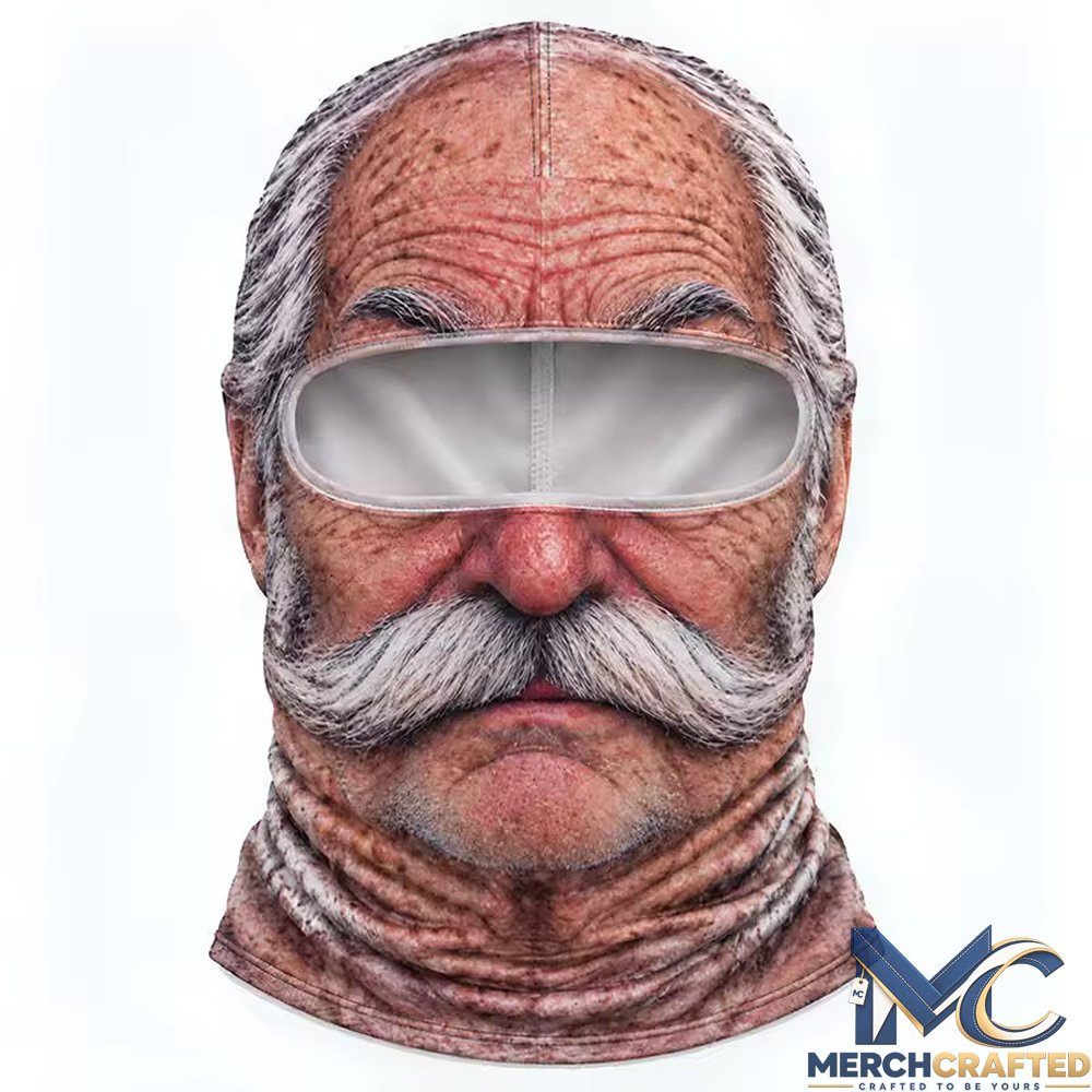 Funny Grandpa Face Ski Mask