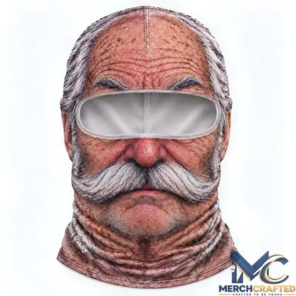 Funny Grandpa Face Ski Mask