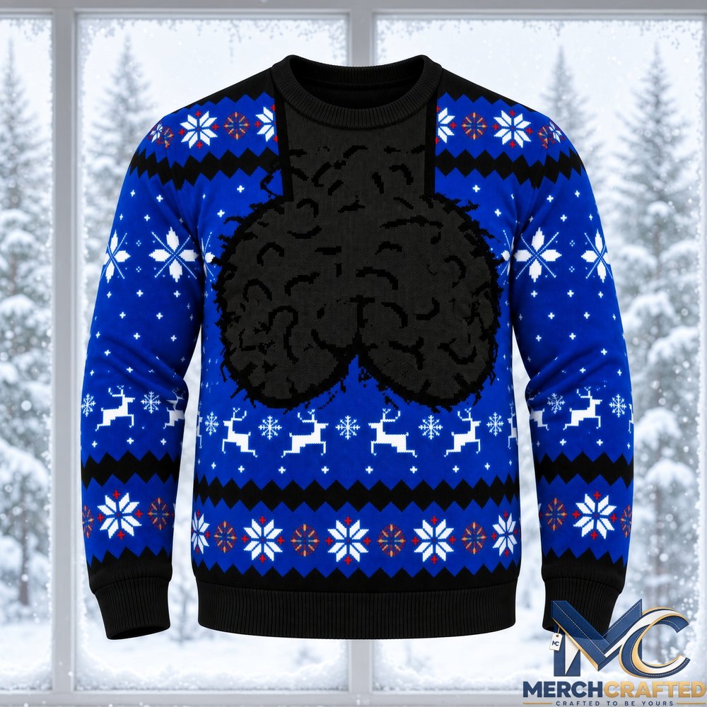 Funny Men’s Jingle Balls 2026 Blue Ugly Christmas Sweater  Adult Humor Holiday Knit Sweater