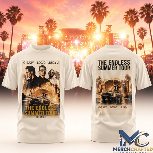 G-Eazy The Endless Summer Tour Volume 2 2026 Special T-Shirt Logic Juicy J Concert Merch