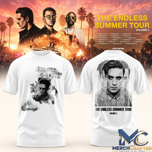 G-Eazy The Endless Summer Tour Volume 2 2026 White Edition T-Shirt Concert Merch