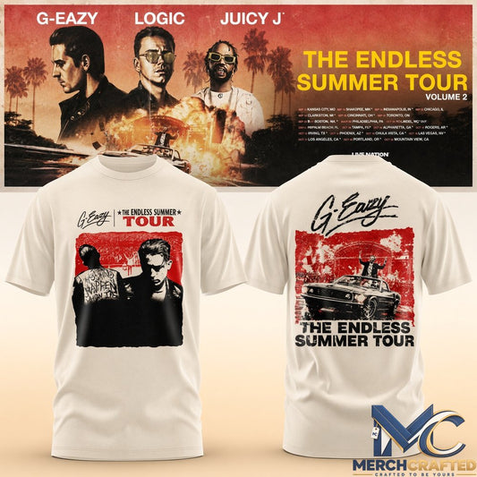 G-Eazy The Endless Summer Tour Volume 2 Vintage Shirt Logic Juicy J 2026