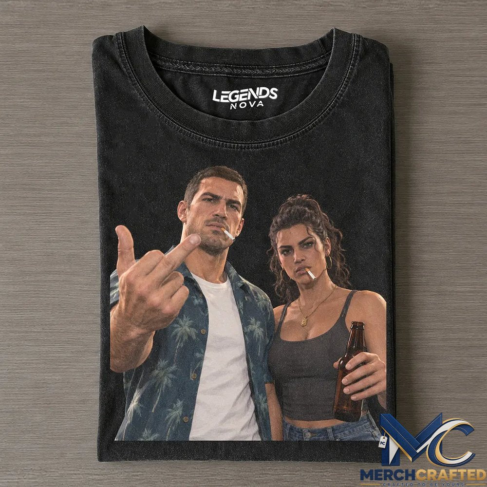 GTA 6 Jason Duval and Lucia Caminos Funny Gaming Vintage T Shirt
