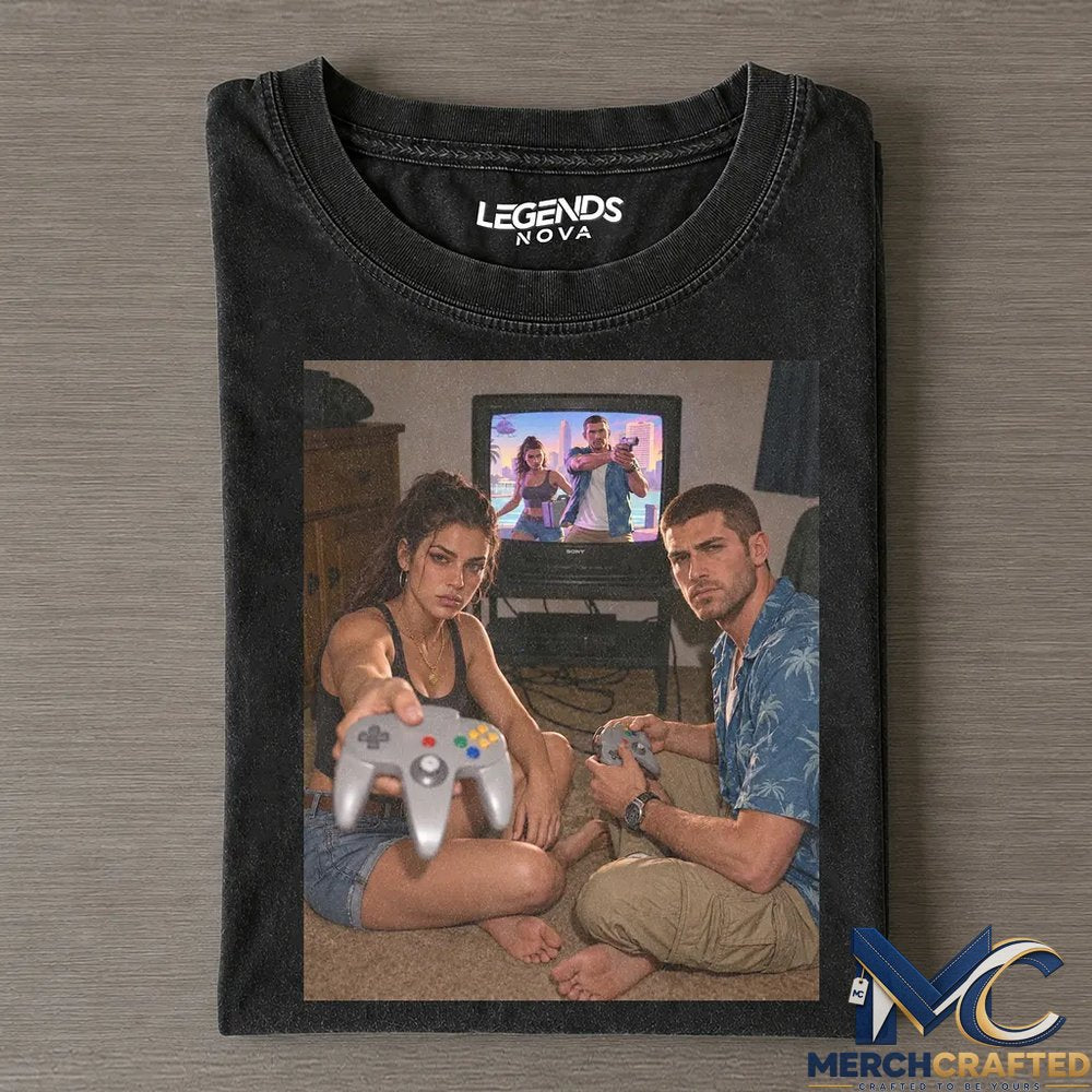 GTA 6 Jason Duval and Lucia Caminos Funny Gaming Vintage T Shirt
