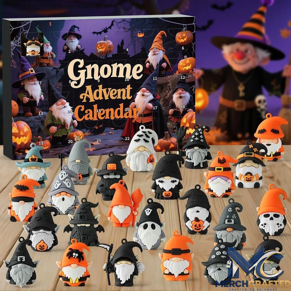 Gnome Halloween Advent Calendar 2026 – 24 Unique Halloween Gnome Figurines Countdown