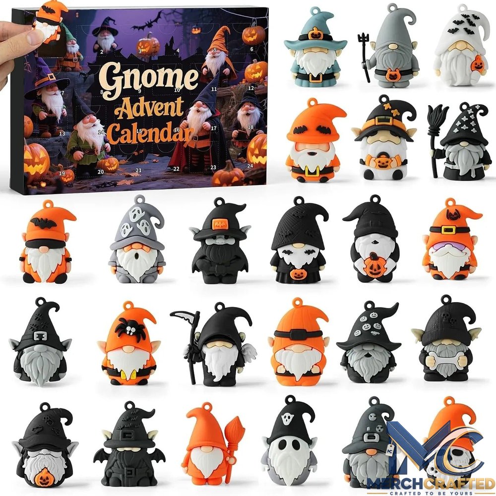 Gnome Halloween Advent Calendar 2026 – 24 Unique Halloween Gnome Figurines Countdown