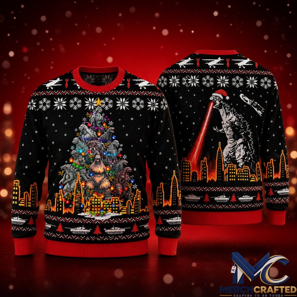 Godzilla Christmas 2026 Ugly Sweater