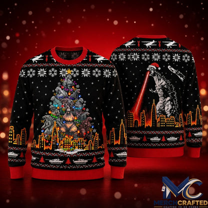 Godzilla Christmas 2026 Ugly Sweater