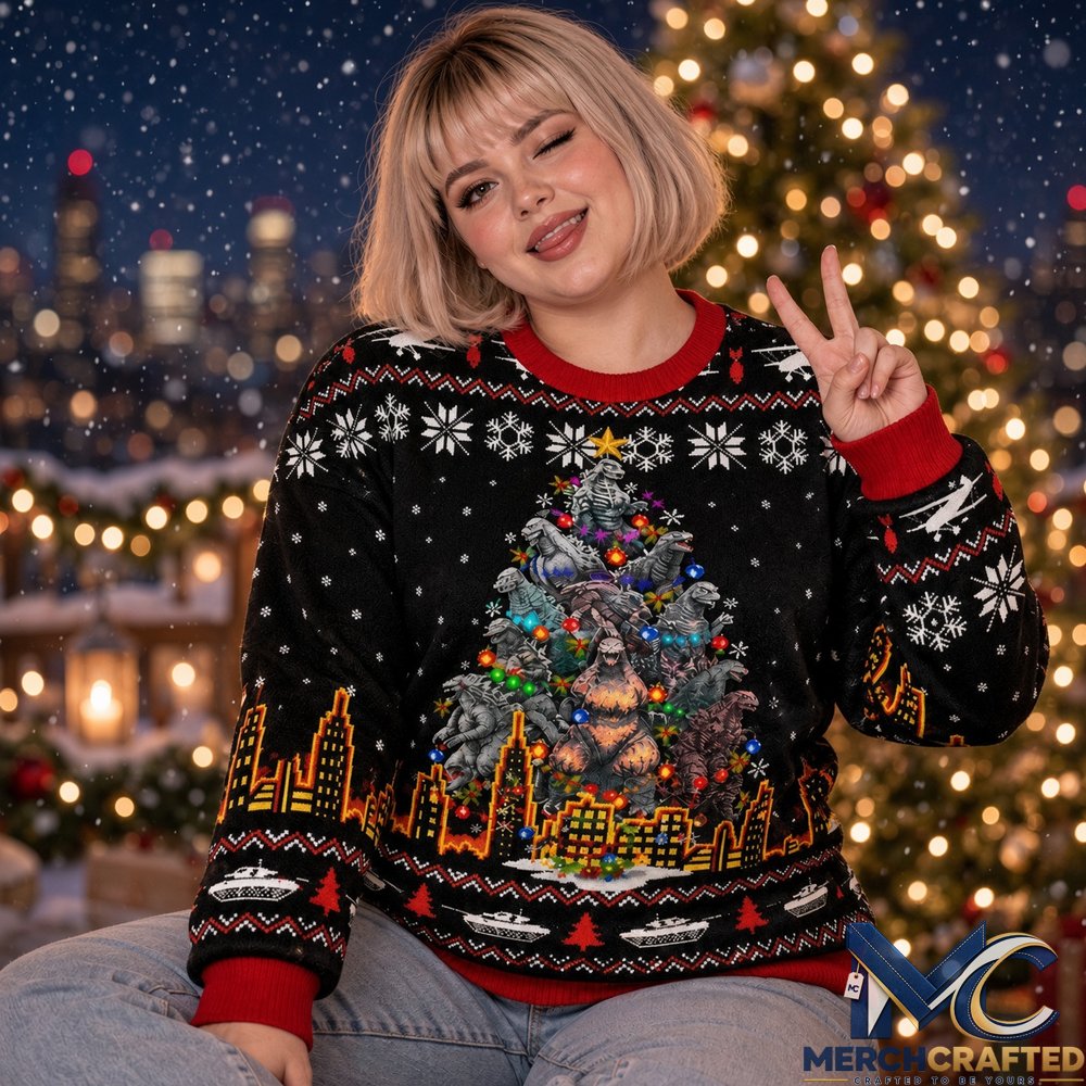 Godzilla Christmas 2026 Ugly Sweater