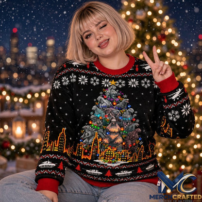 Godzilla Christmas 2026 Ugly Sweater