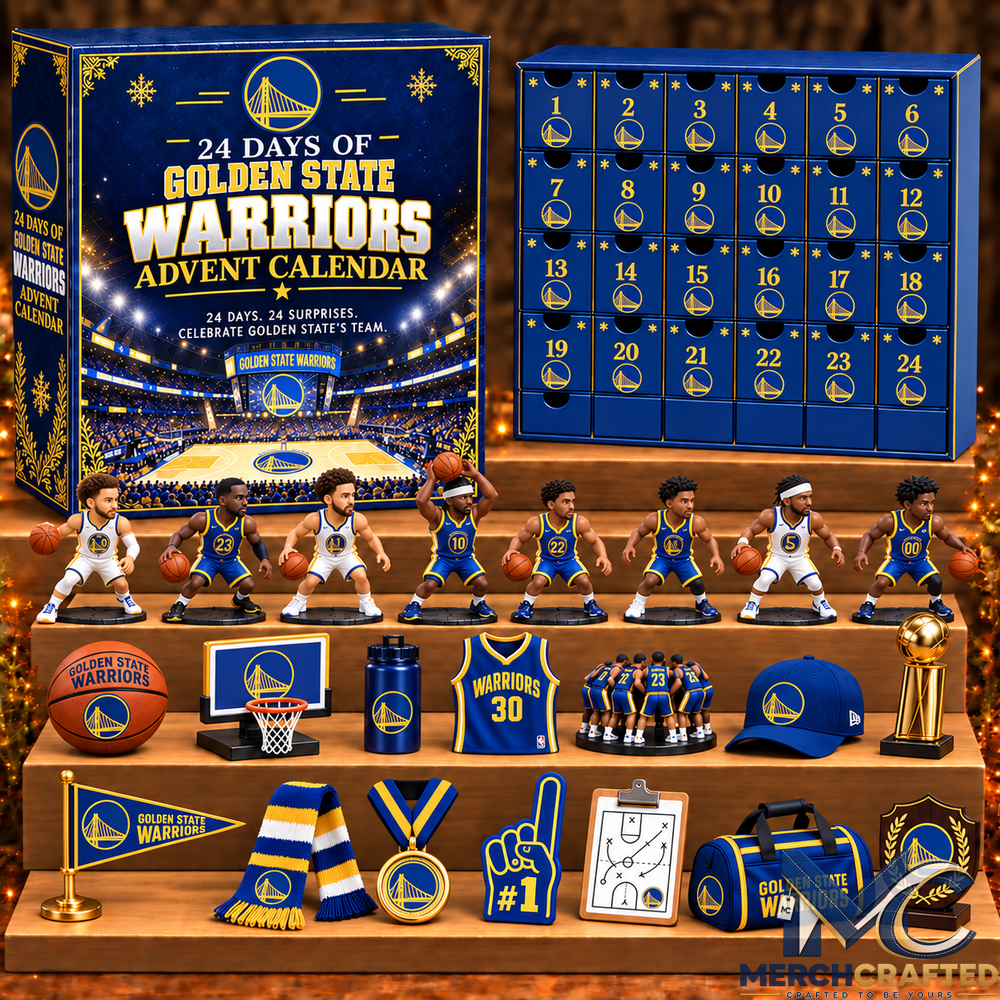 Golden State Warriors x NBA Personalized 24 Days Of Basketball Advent Calendar
