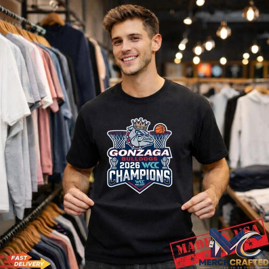 Gonzaga Bulldogs WCC Champions 2026 Basketball T-Shirt