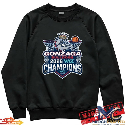 Gonzaga Bulldogs WCC Champions 2026 Basketball T-Shirt