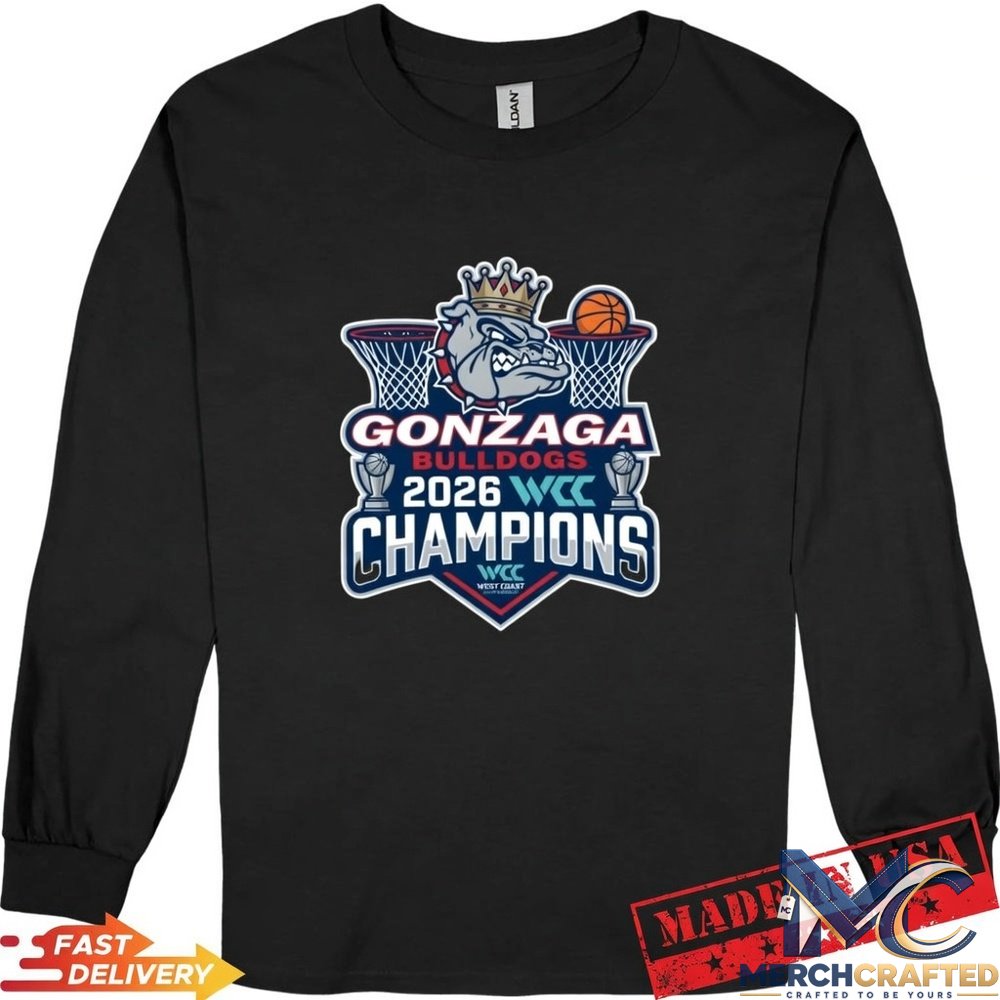 Gonzaga Bulldogs WCC Champions 2026 Basketball T-Shirt