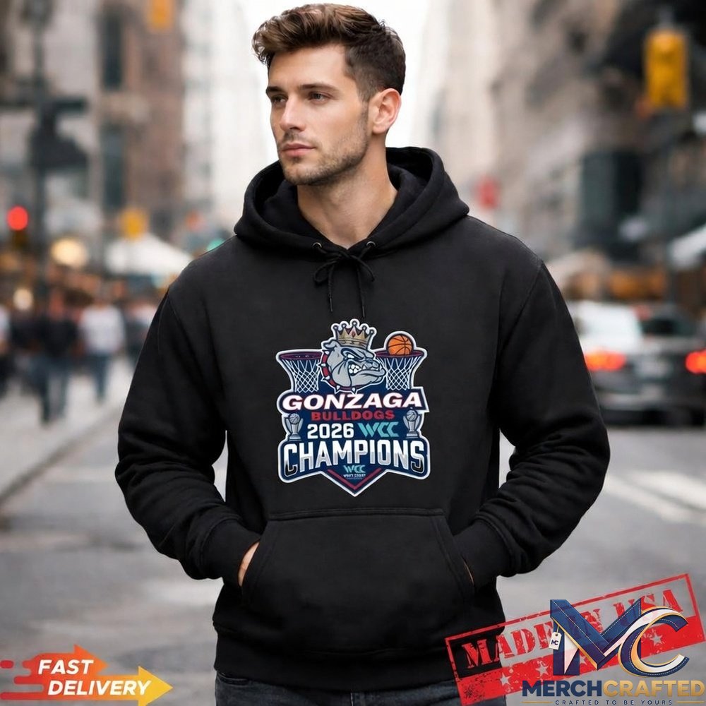 Gonzaga Bulldogs WCC Champions 2026 Basketball T-Shirt