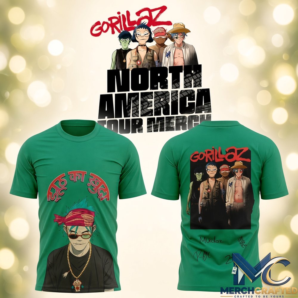 Gorillaz Mountain Tour Graphic Shirt