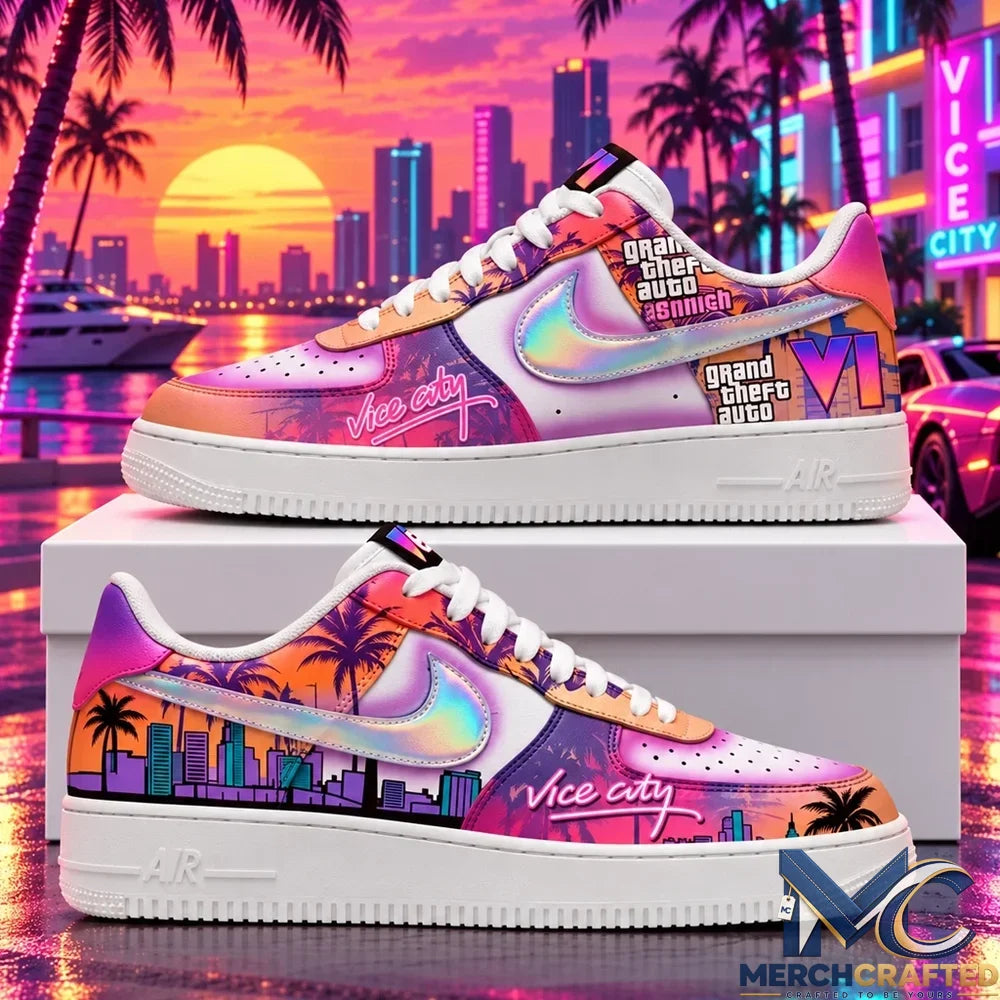 Grand Theft Auto VI Vice City Custom AF1 Shoes