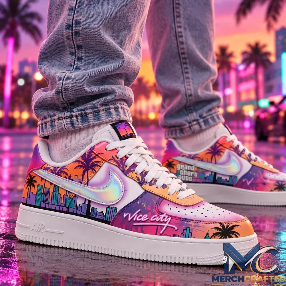 Grand Theft Auto VI Vice City Custom AF1 Shoes