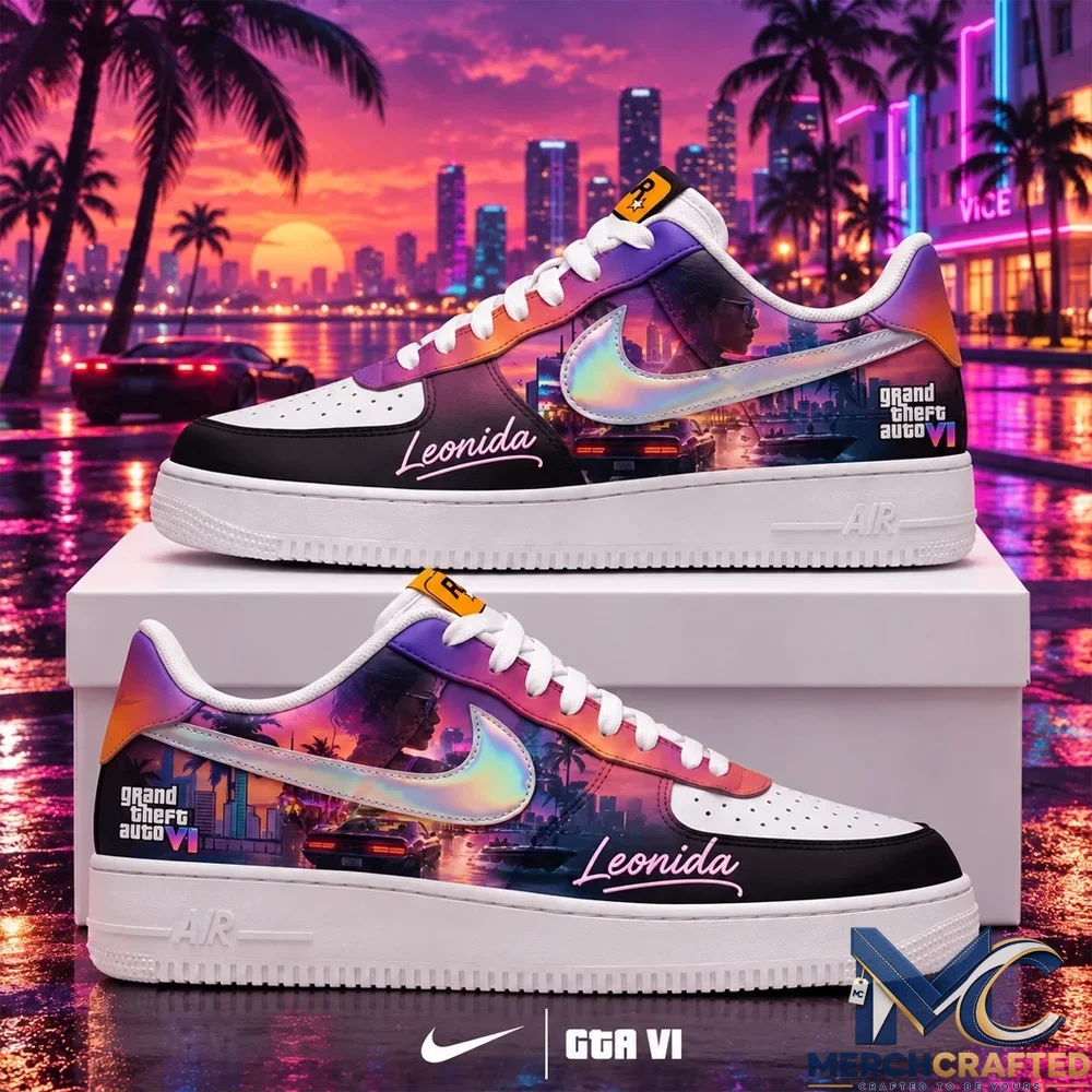 Grand Theft Auto VI Vice City Leonida Custom AF1 Shoes