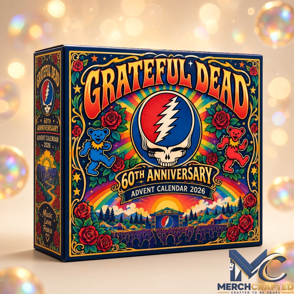 Grateful Dead 60th Anniversary Advent Calendar 2026  24 Collectible Steal Your Face Charms