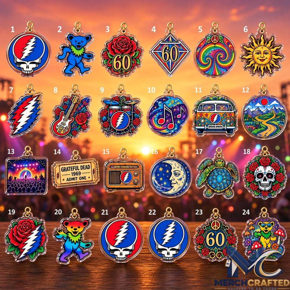 Grateful Dead 60th Anniversary Advent Calendar 2026  24 Collectible Steal Your Face Charms
