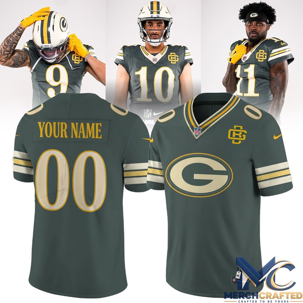 Green Bay Packers Rivalries Collection Customized Limited Football Jersey