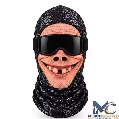 Grin Face Funny Ski Mask