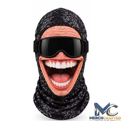 Grin Face Funny Ski Mask
