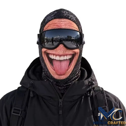 Grin Face Funny Ski Mask