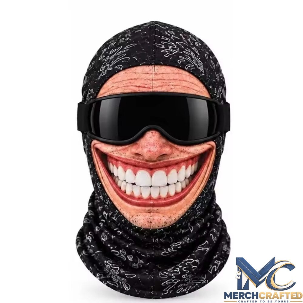 Grin Face Funny Ski Mask