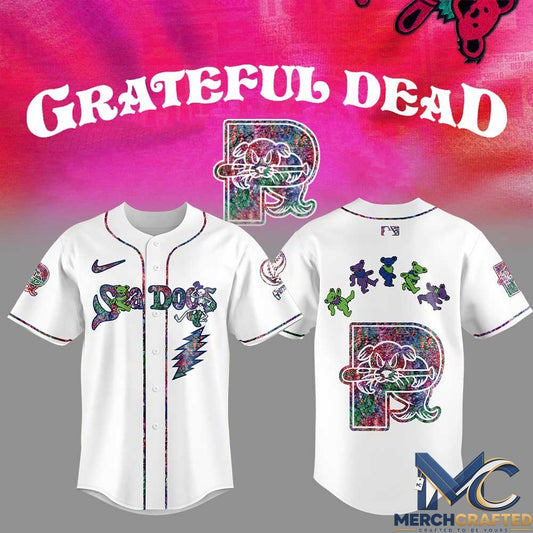 Gwinnett Stripers Grateful Dead Night Sea Dogs Baseball Jersey