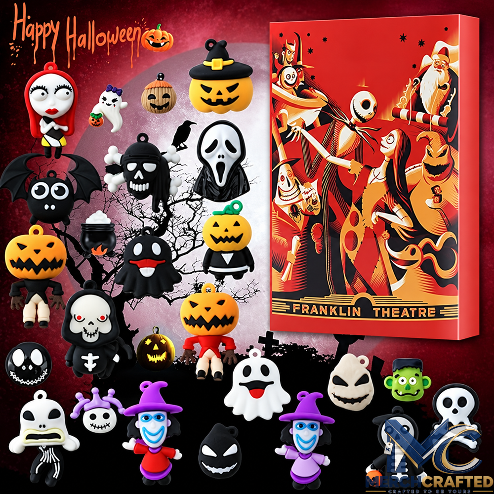 Halloween Advent Calendar 24 Days Spooky Horror Character Figures Blind Box Countdown Gift