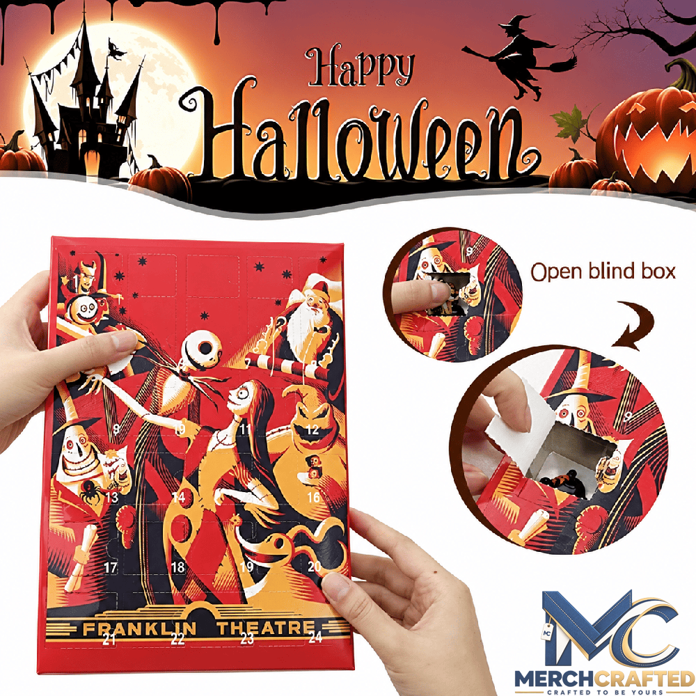 Halloween Advent Calendar 24 Days Spooky Horror Character Figures Blind Box Countdown Gift