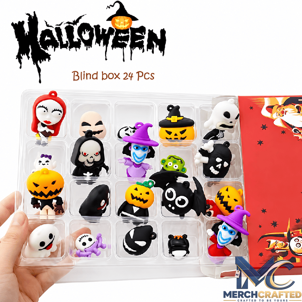 Halloween Advent Calendar 24 Days Spooky Horror Character Figures Blind Box Countdown Gift