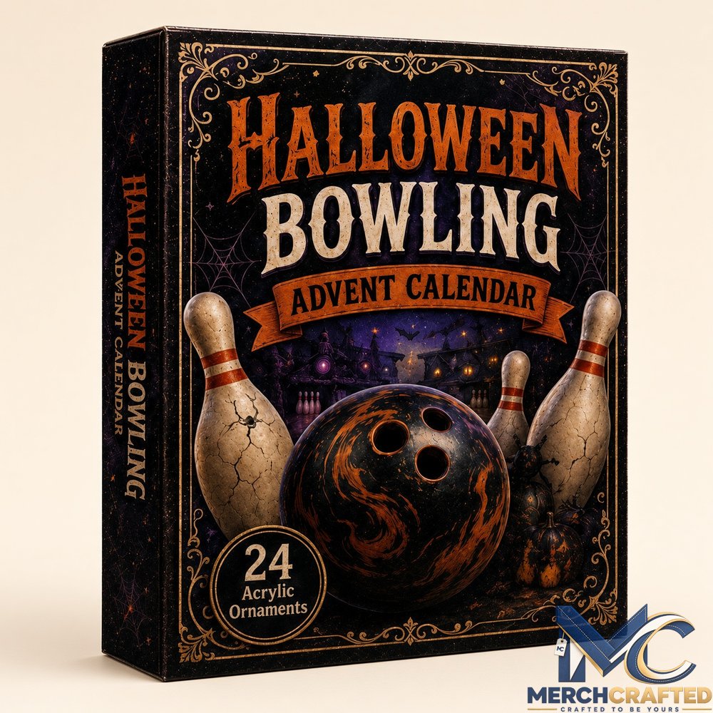 Halloween Bowling x Advent Calendar 2026  24 Acrylic Ornaments Strike If You Dare Gift