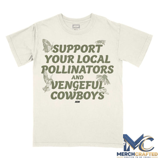 Hangman Adam Page - Support Your Local Pollinators T-Shirt