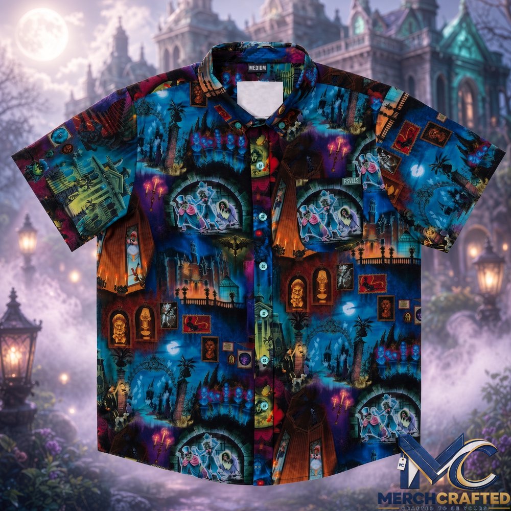 Haunted Mansion 999 Happy Haunts Halloween 2026 Hawaiian Shirt