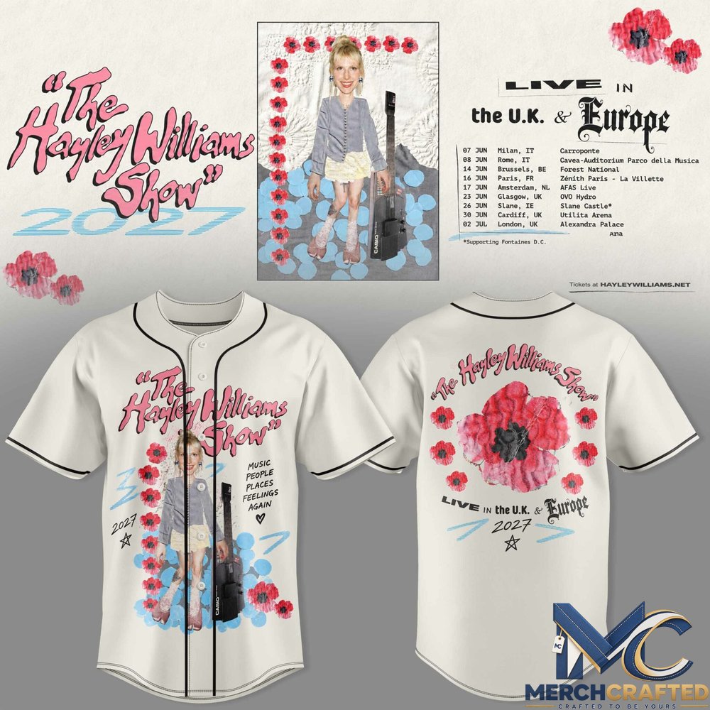 Hayley Williams UK & Europe Tour Baseball Jersey