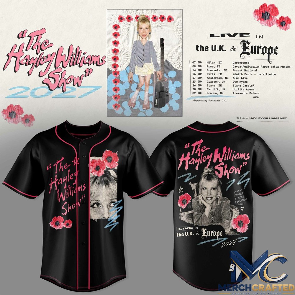 Hayley Williams UK & Europe Tour Baseball Jersey