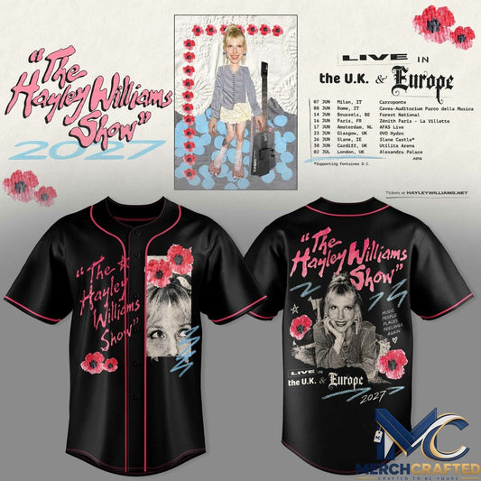 Hayley Williams UK & Europe Tour Baseball Jersey